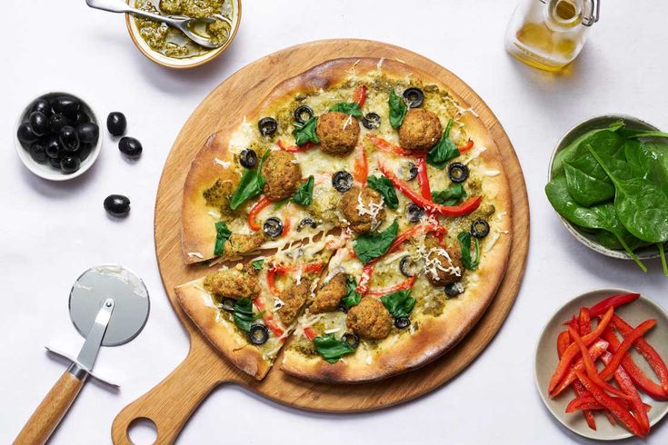 *NEW*  Falafel Baby Corn Pizza (Free Dip)